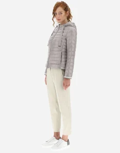 Herno Nylon Ultralight Bomber With Lurex Sweater