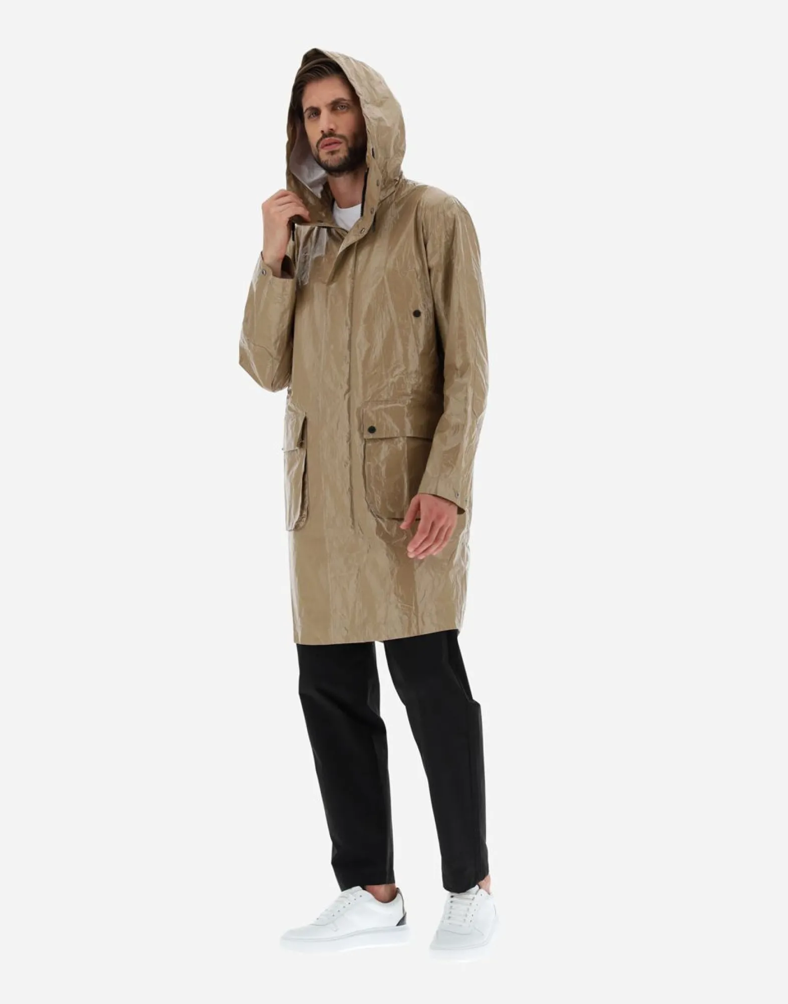 Herno Parka In Techno Paper