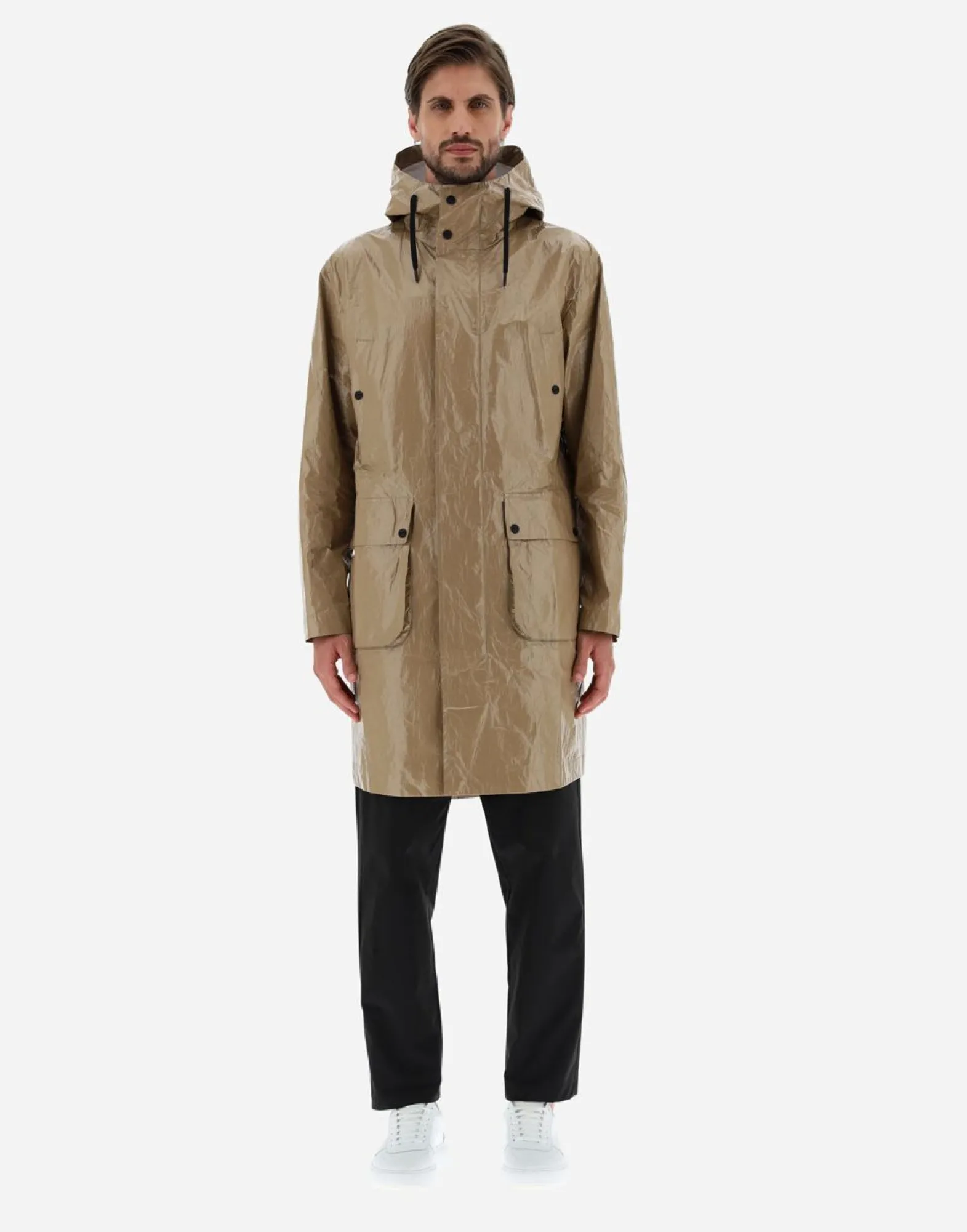 Herno Parka In Techno Paper