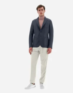 Herno Resort Blazer In Light Boiled Wool
