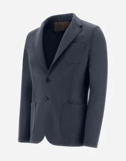 Herno Resort Blazer In Light Boiled Wool