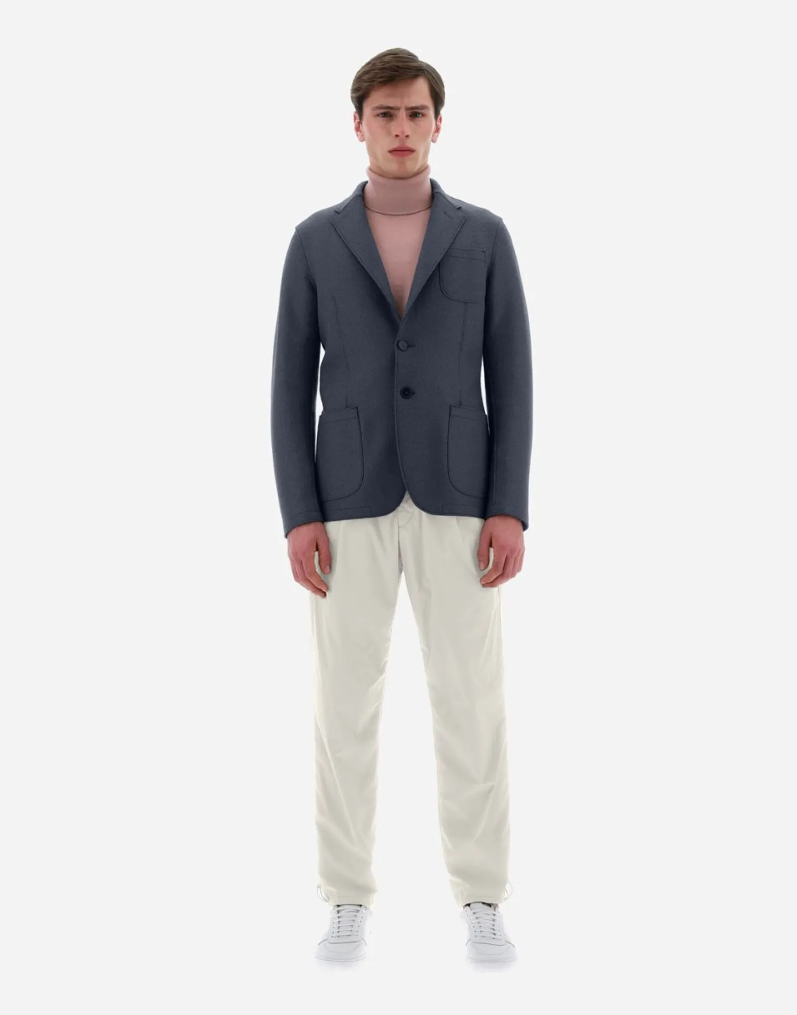 Herno Resort Blazer In Light Boiled Wool