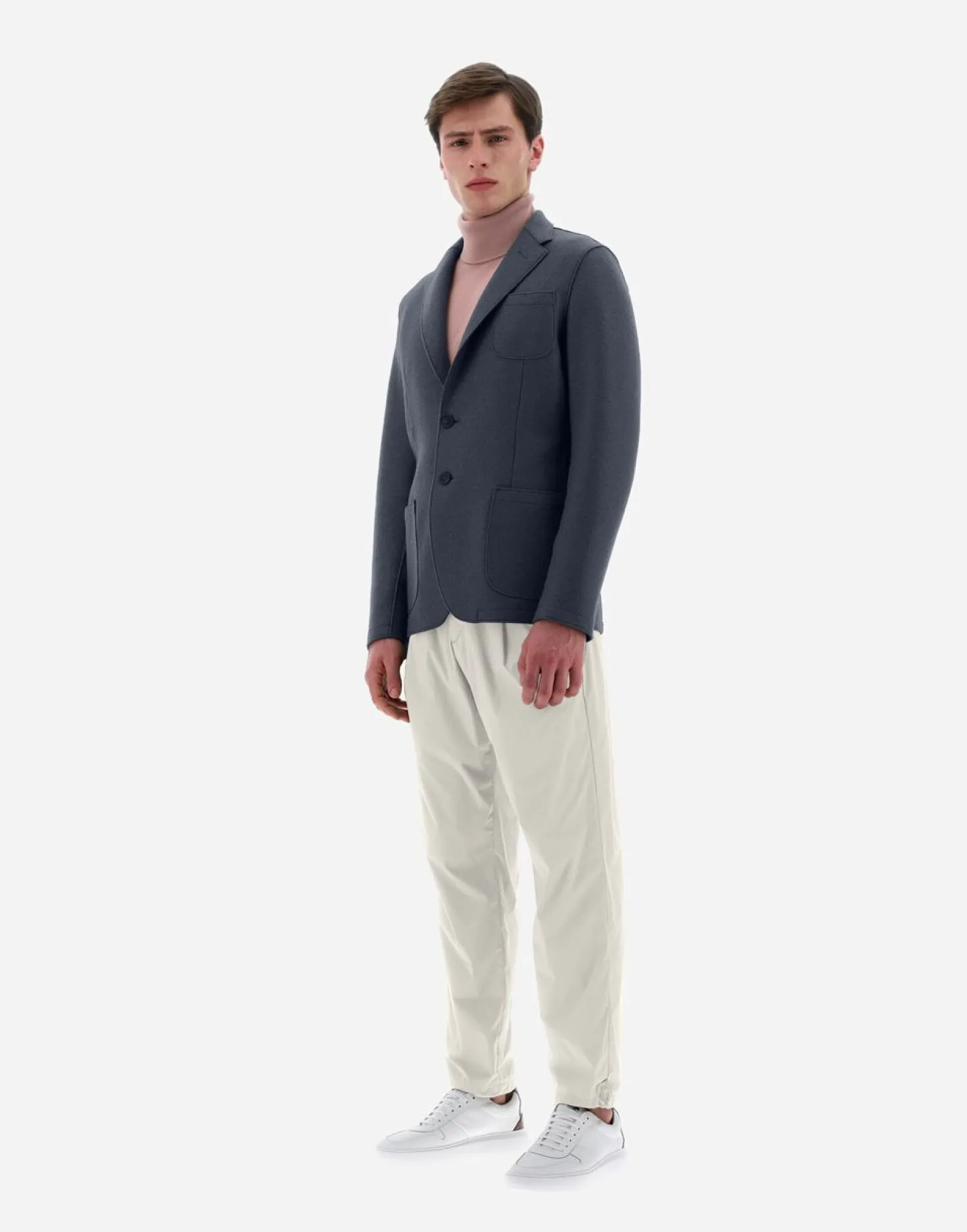 Herno Resort Blazer In Light Boiled Wool