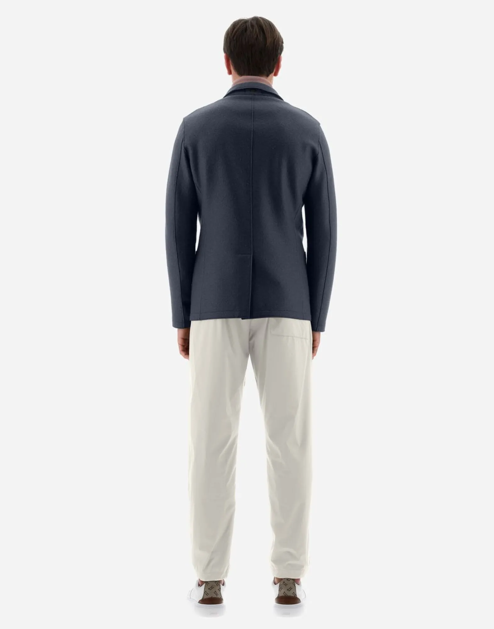 Herno Resort Blazer In Light Boiled Wool