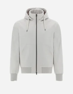 Herno Resort Bomber Jacket In Cashmere & Silk