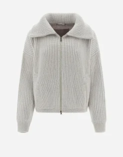 Herno Resort Bomber Jacket In Eternity Brioche Knit