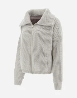 Herno Resort Bomber Jacket In Eternity Brioche Knit