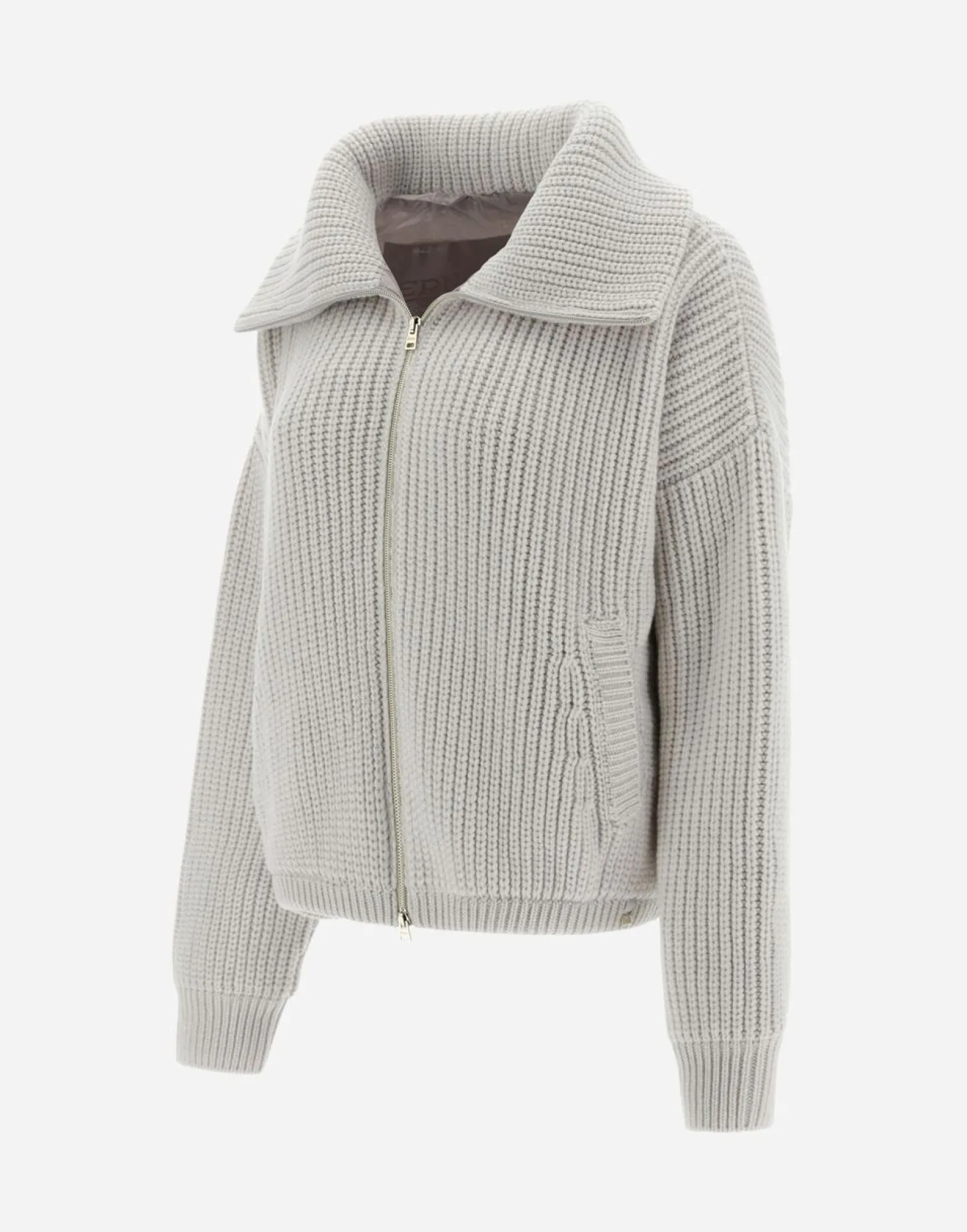 Herno Resort Bomber Jacket In Eternity Brioche Knit