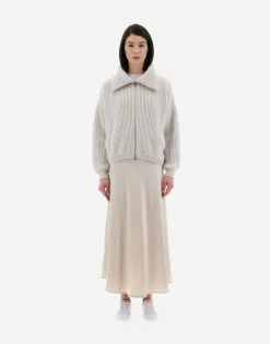 Herno Resort Bomber Jacket In Eternity Brioche Knit