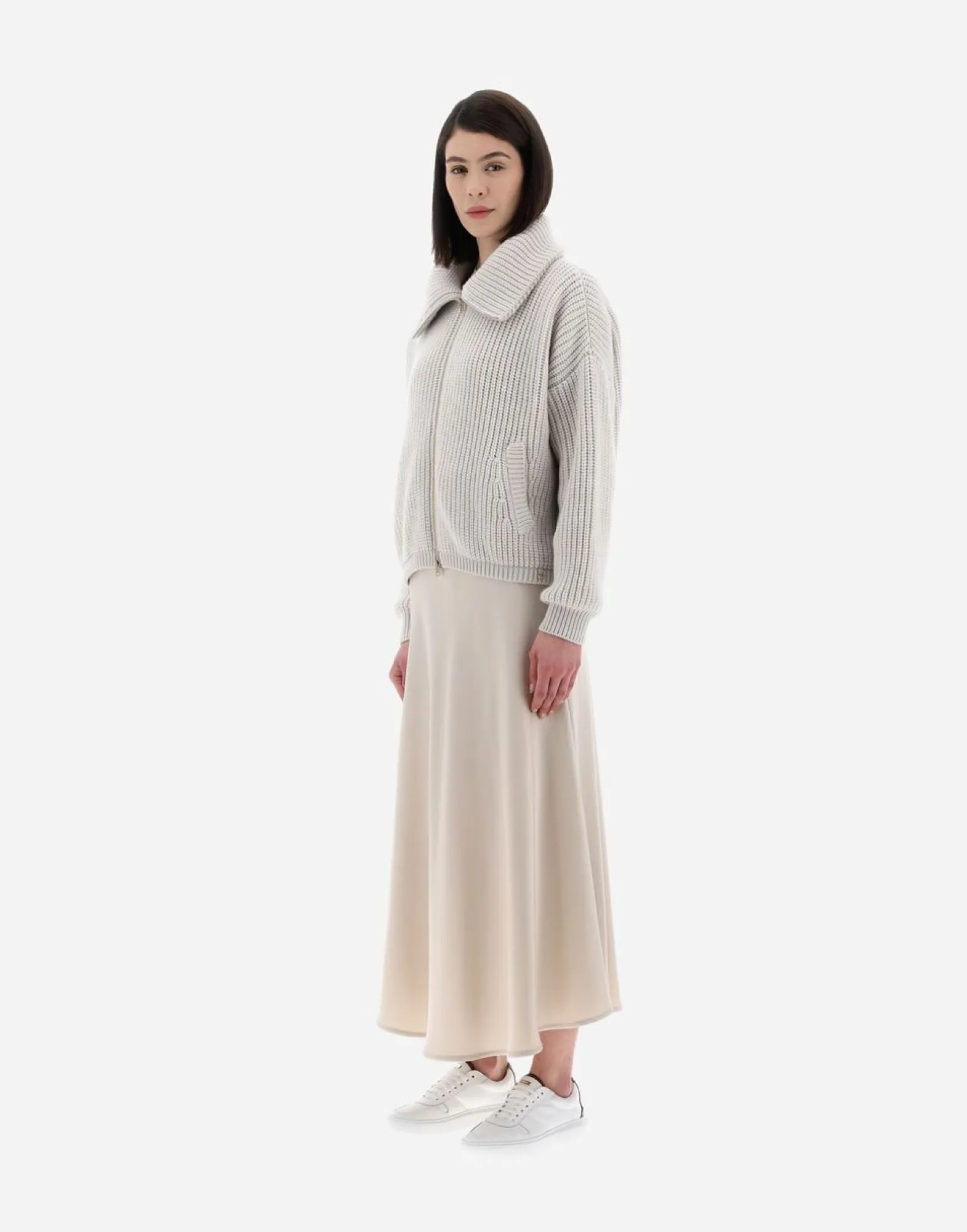 Herno Resort Bomber Jacket In Eternity Brioche Knit