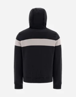 Herno Resort Bomber Jacket In Infinity Mix Knit & Ponente