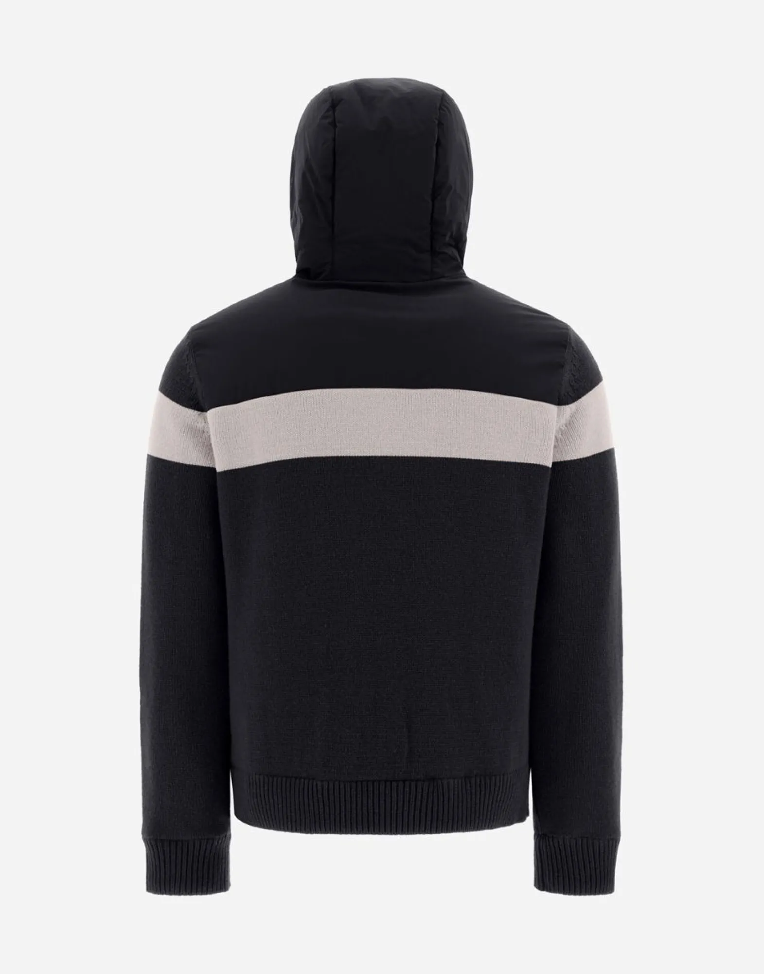 Herno Resort Bomber Jacket In Infinity Mix Knit & Ponente