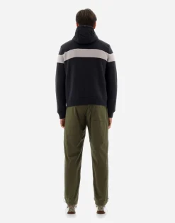 Herno Resort Bomber Jacket In Infinity Mix Knit & Ponente