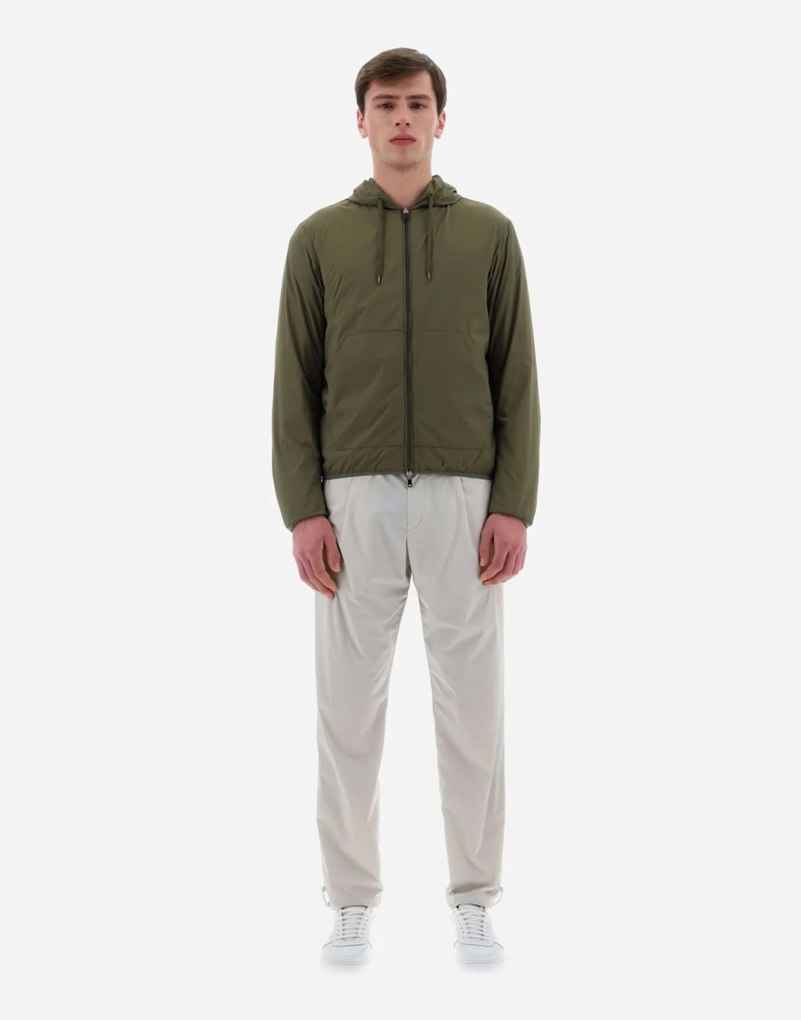 Herno Resort Bomber Jacket In Light Nylon Stretch & Light Jersey