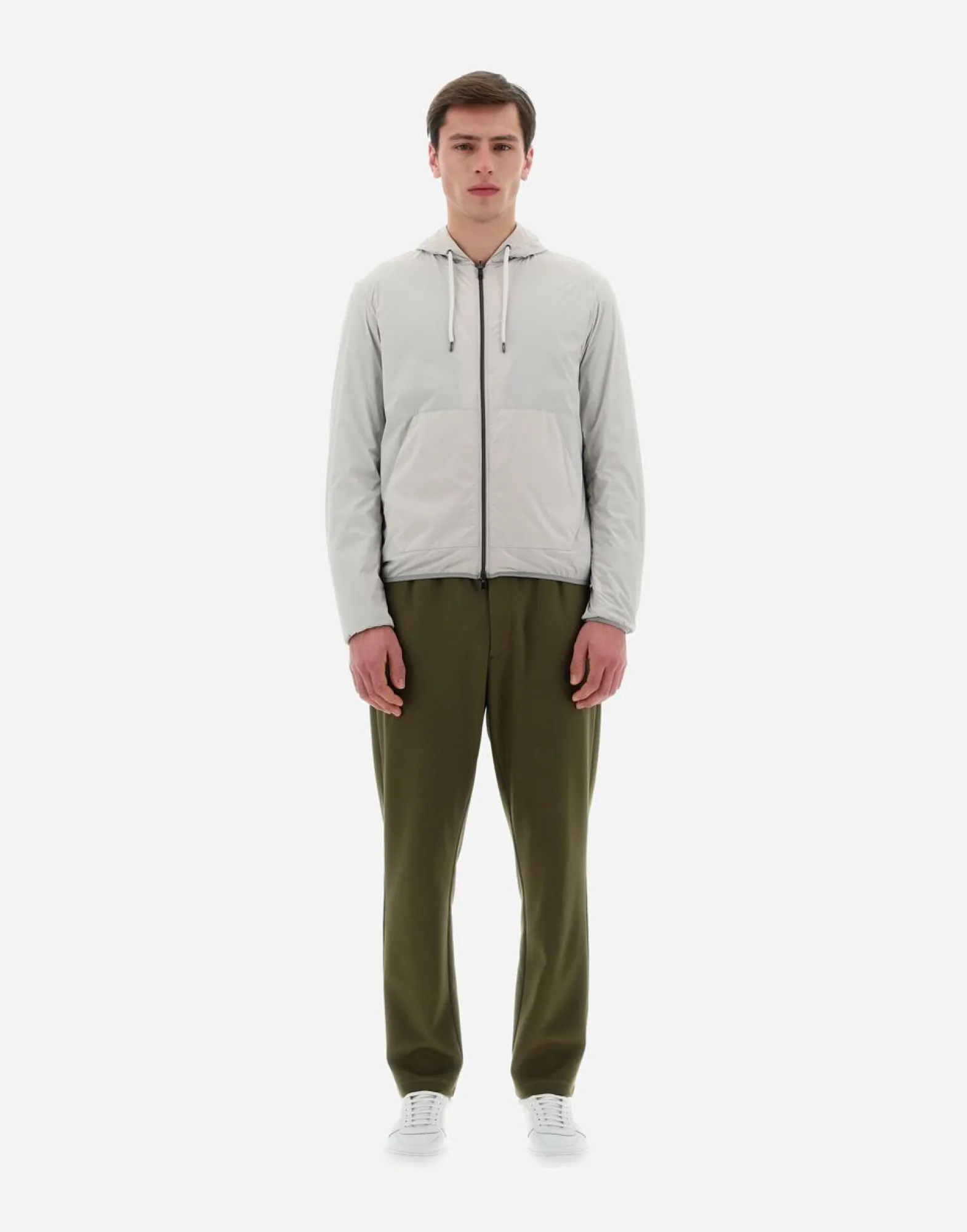 Herno Resort Bomber Jacket In Light Nylon Stretch & Light Jersey