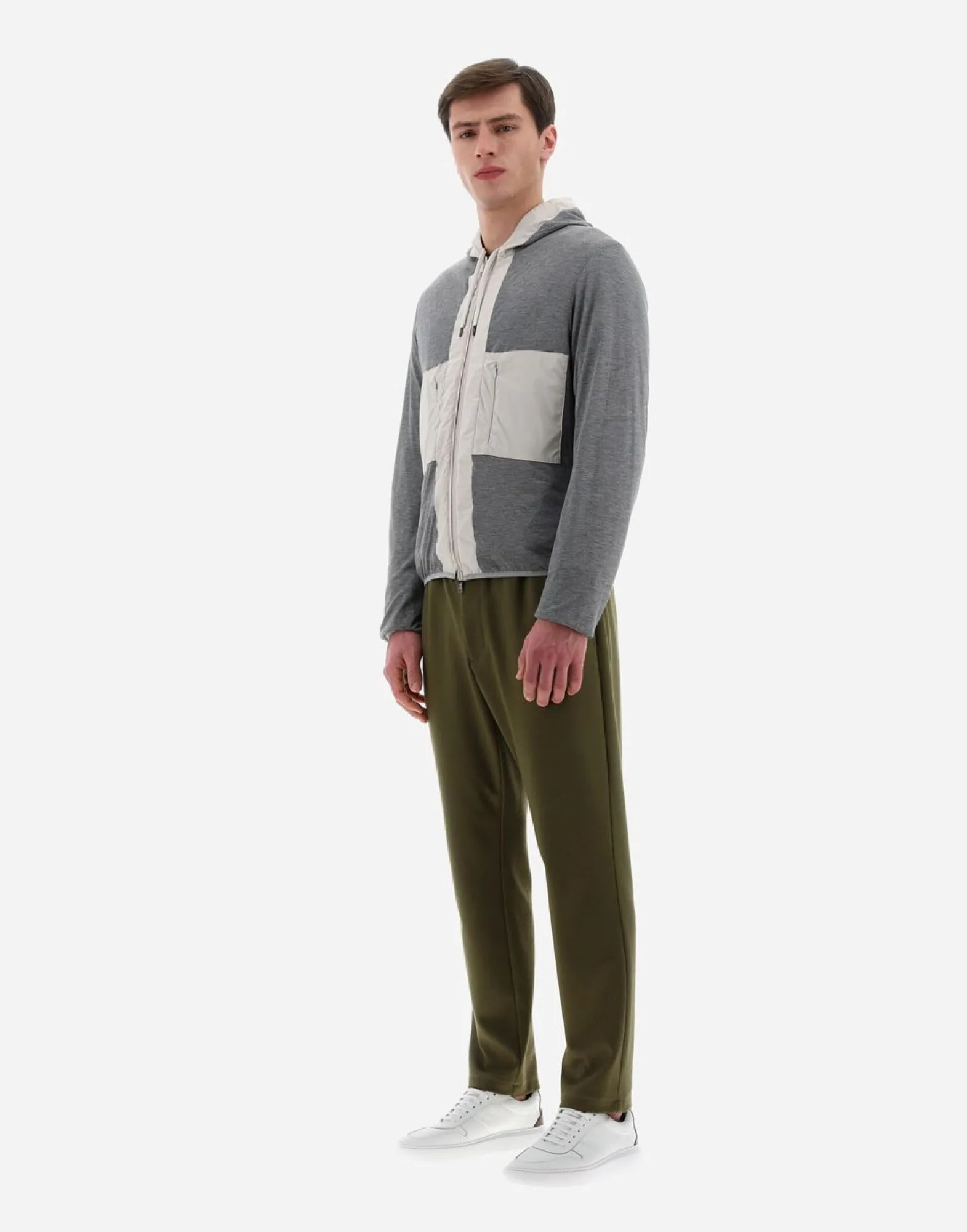 Herno Resort Bomber Jacket In Light Nylon Stretch & Light Jersey