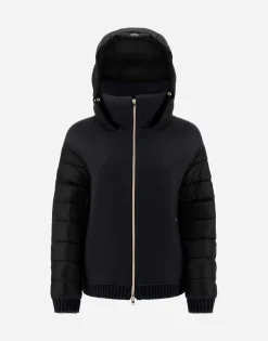 Herno Resort Bomber Jacket In Modern Double & Nylon Ultralight