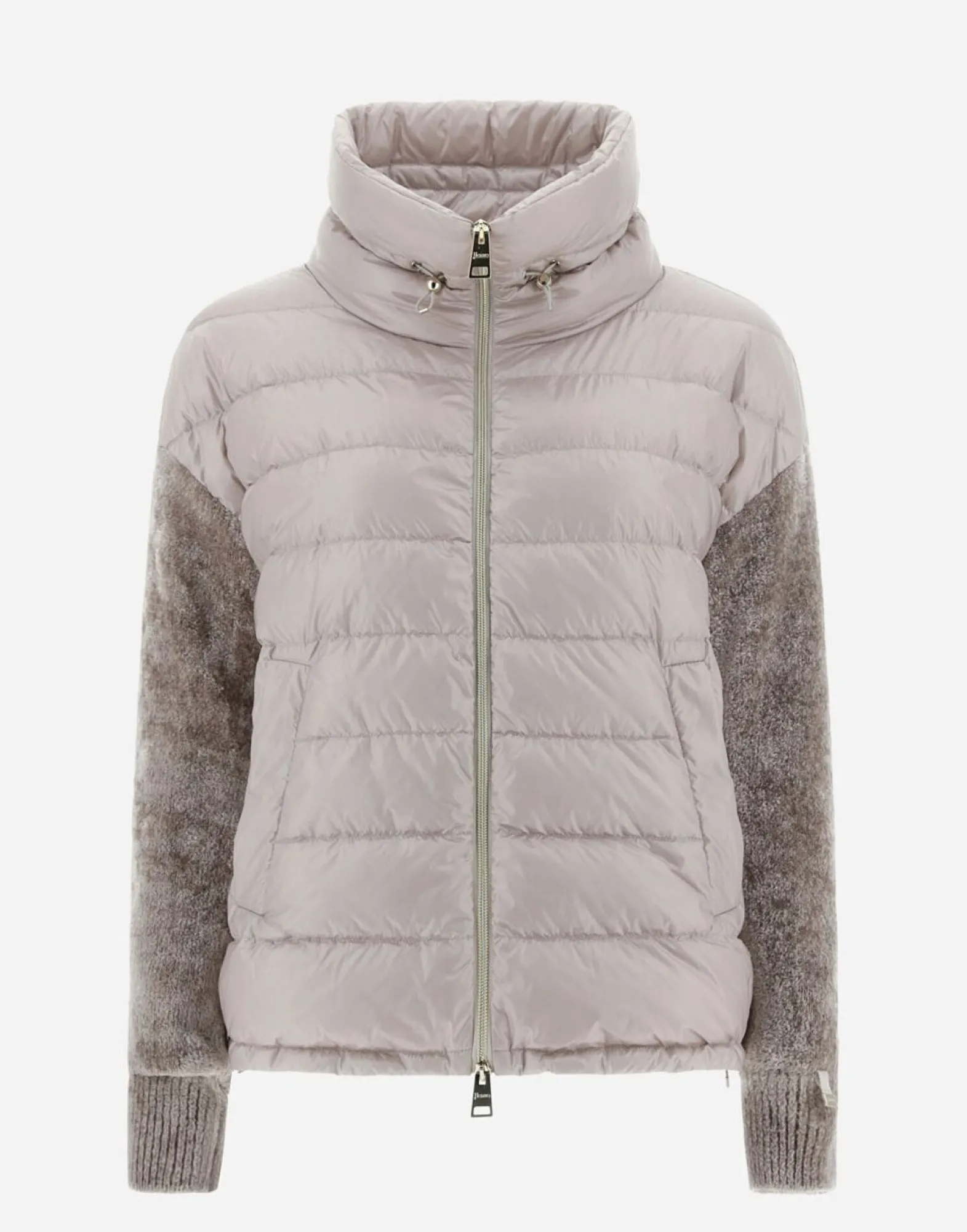 Herno Resort Bomber Jacket In Nylon Ultralight & Chenille Knit