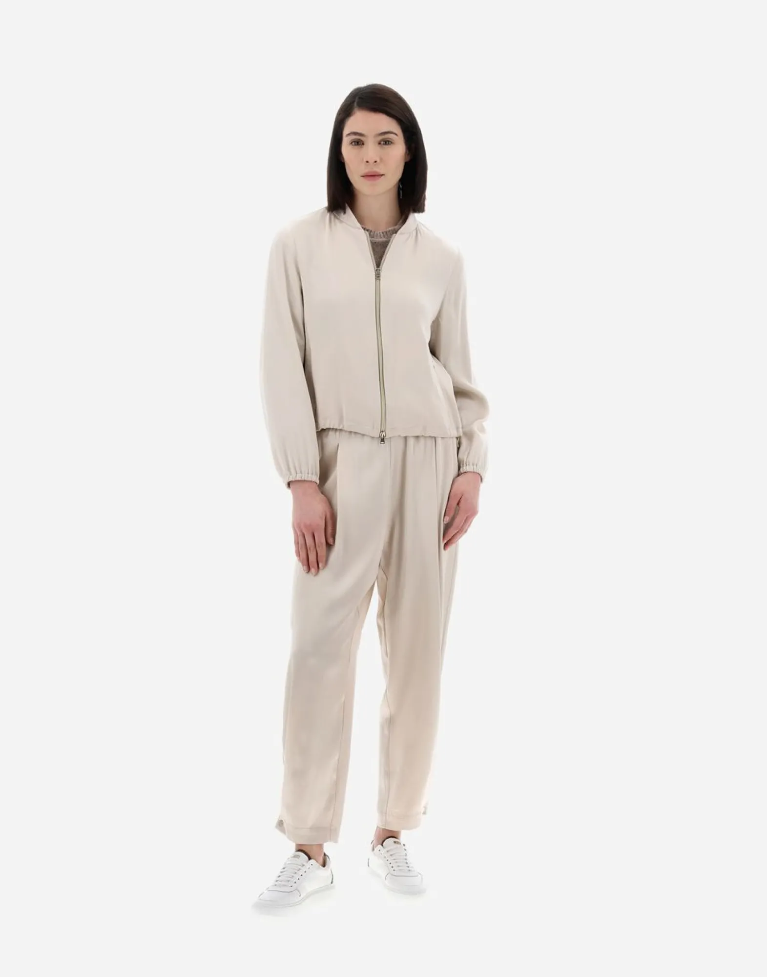Herno Resort Bomber Jacket In Satin Effect