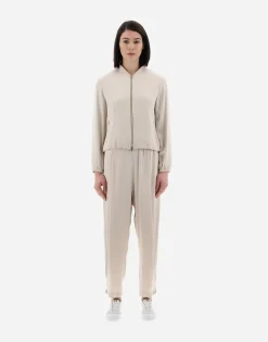 Herno Resort Bomber Jacket In Satin Effect