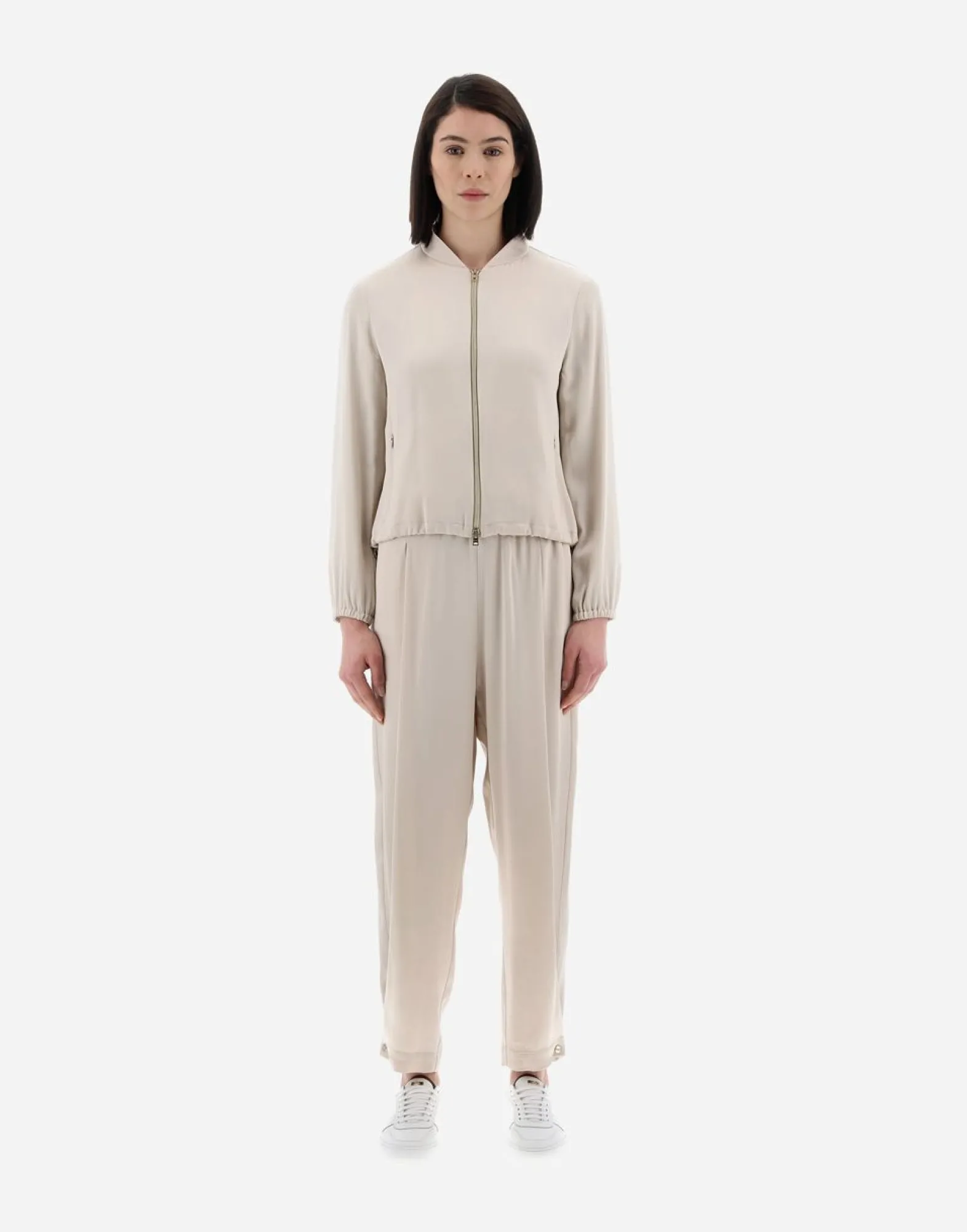 Herno Resort Bomber Jacket In Satin Effect