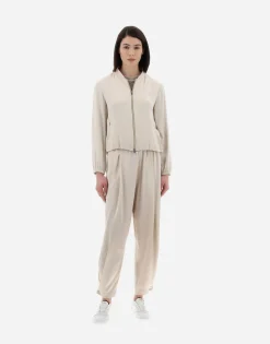Herno Resort Bomber Jacket In Satin Effect