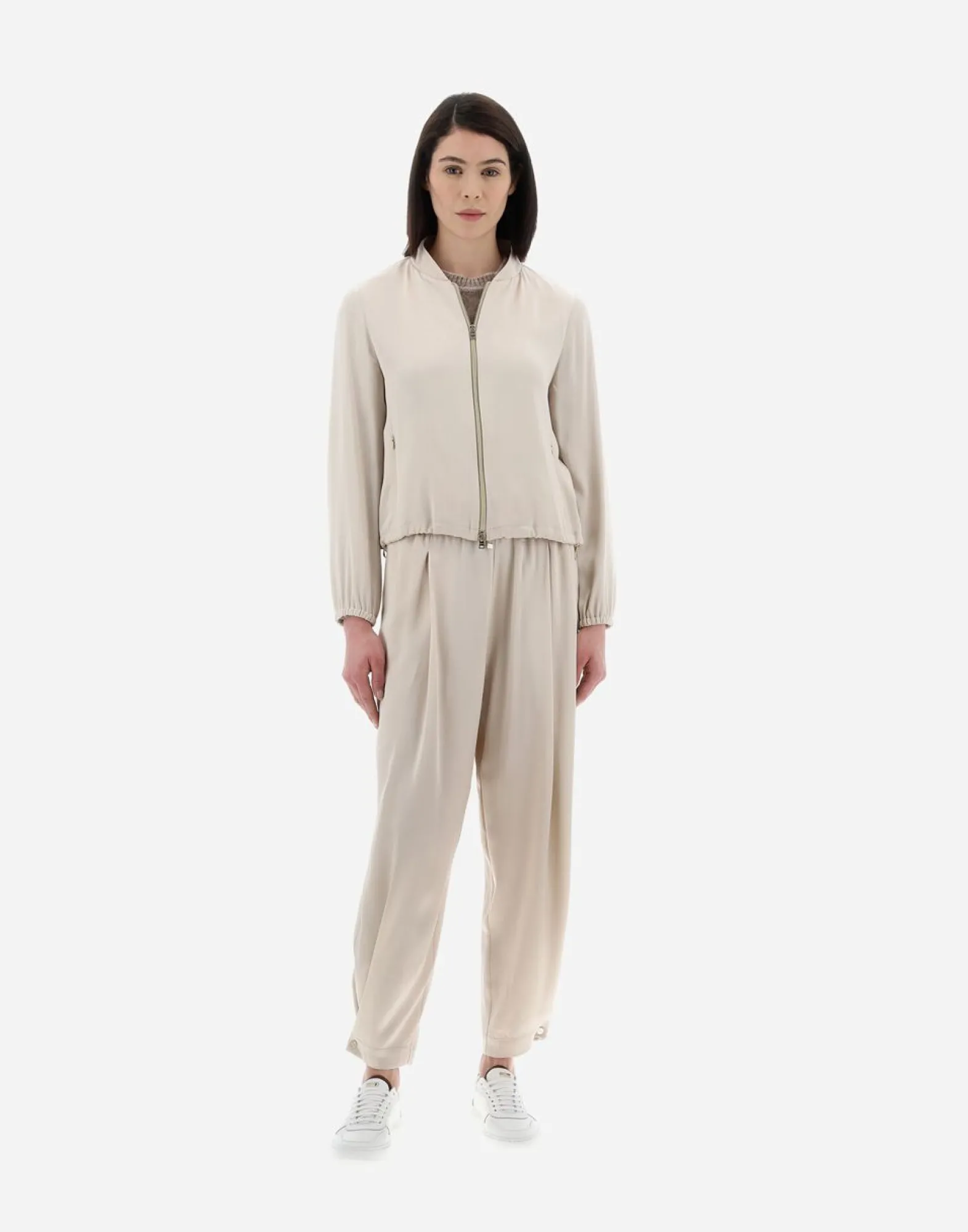 Herno Resort Bomber Jacket In Satin Effect