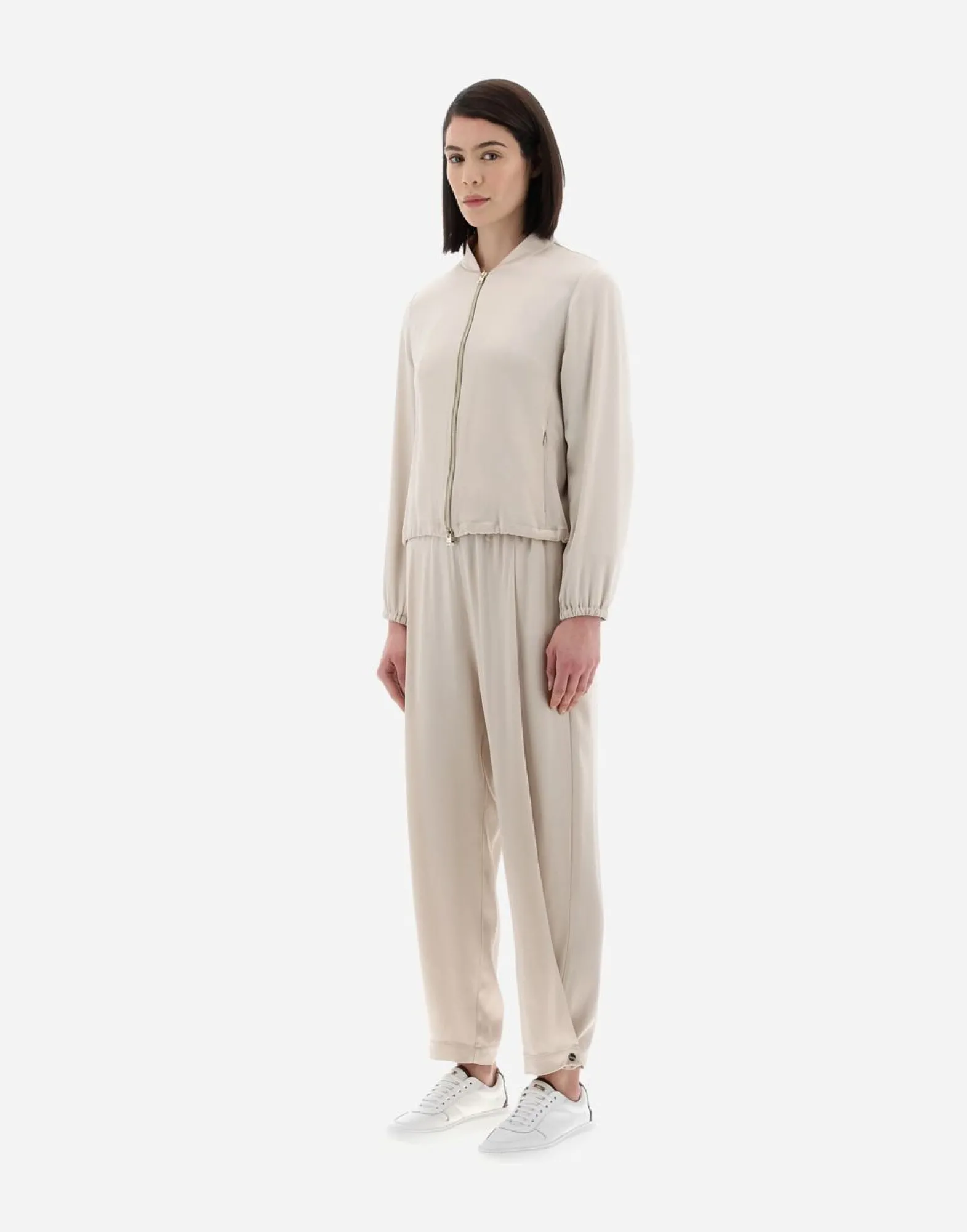 Herno Resort Bomber Jacket In Satin Effect