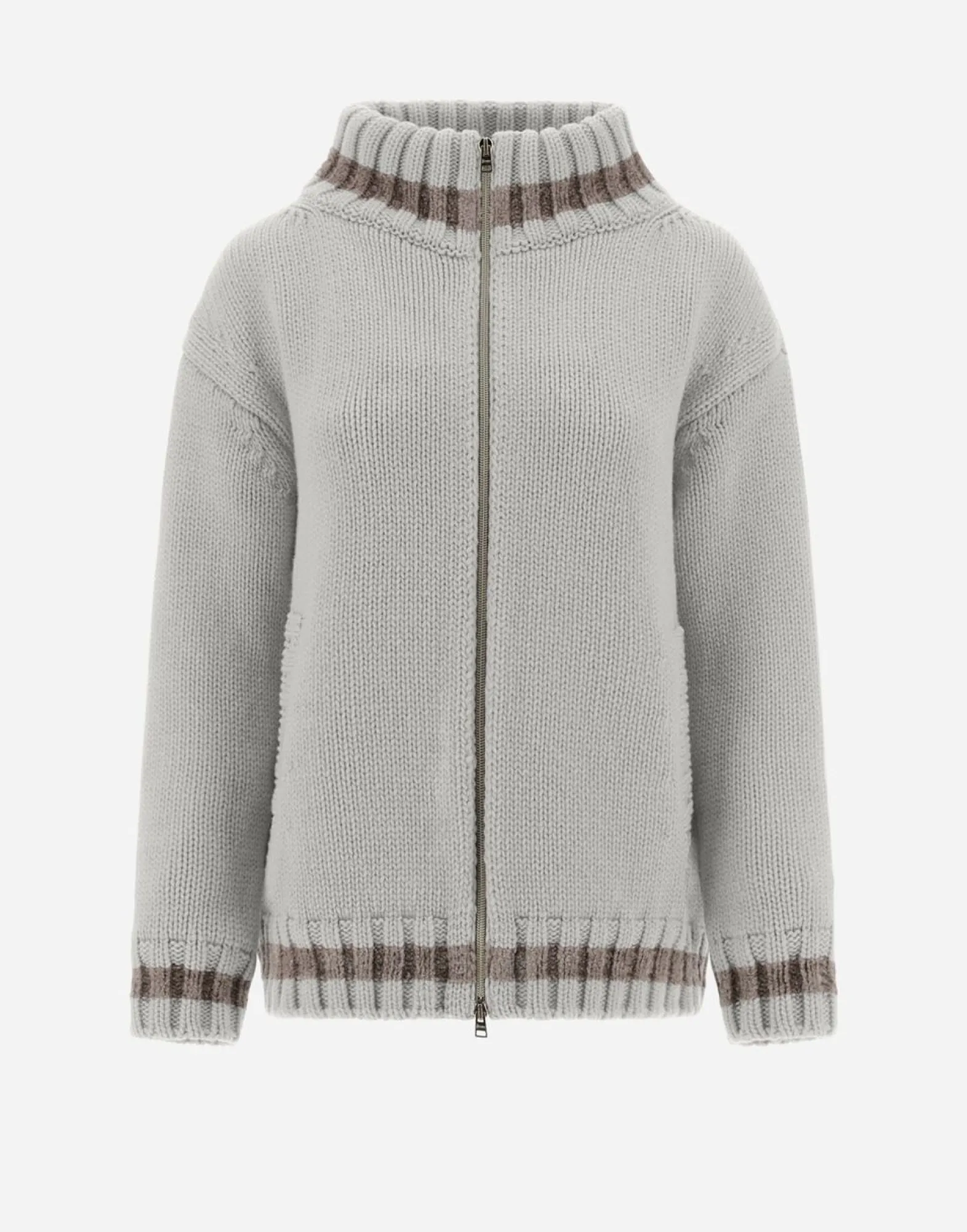 Herno Resort Cardigan In Infinity & Chenille Knit
