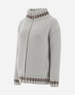 Herno Resort Cardigan In Infinity & Chenille Knit
