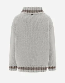 Herno Resort Cardigan In Infinity & Chenille Knit