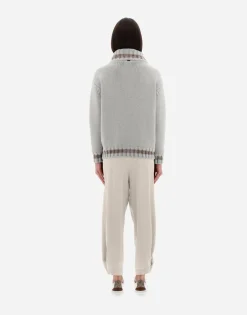 Herno Resort Cardigan In Infinity & Chenille Knit