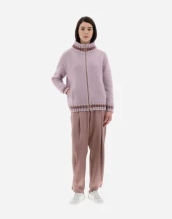 Herno Resort Cardigan In Infinity & Chenille Knit
