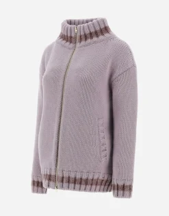 Herno Resort Cardigan In Infinity & Chenille Knit