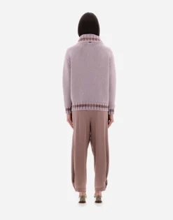 Herno Resort Cardigan In Infinity & Chenille Knit