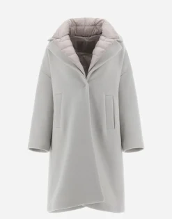 Herno Resort Coat In Modern Double & Nylon Ultralight
