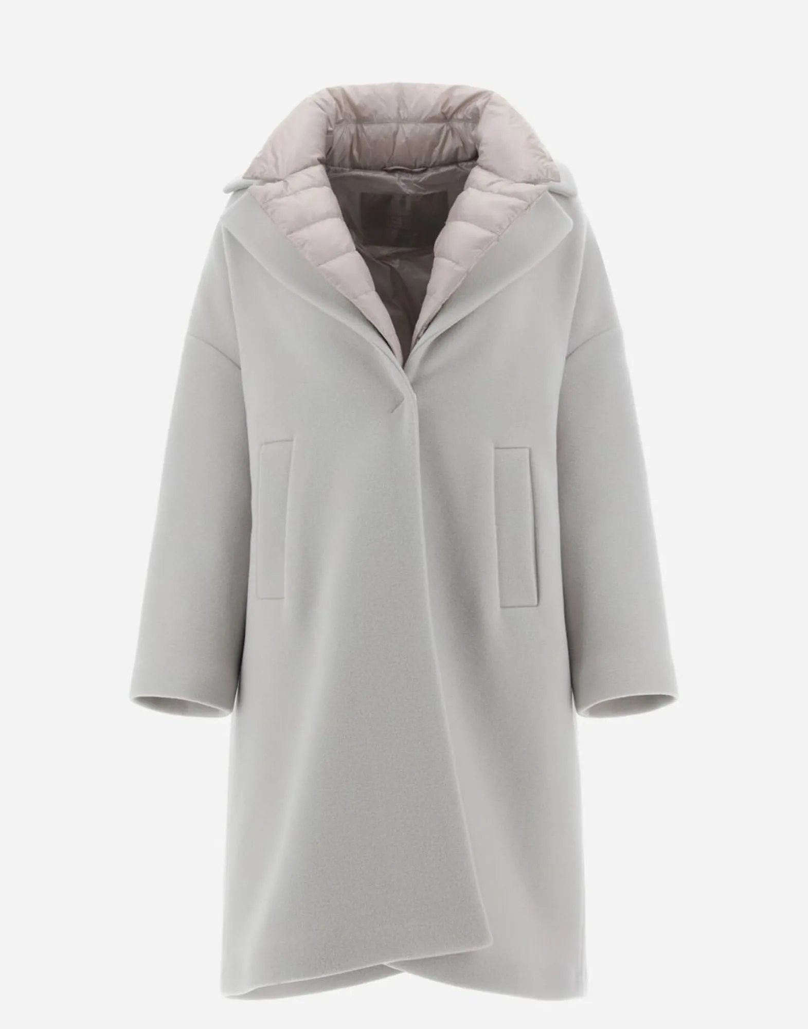 Herno Resort Coat In Modern Double & Nylon Ultralight