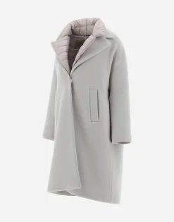 Herno Resort Coat In Modern Double & Nylon Ultralight