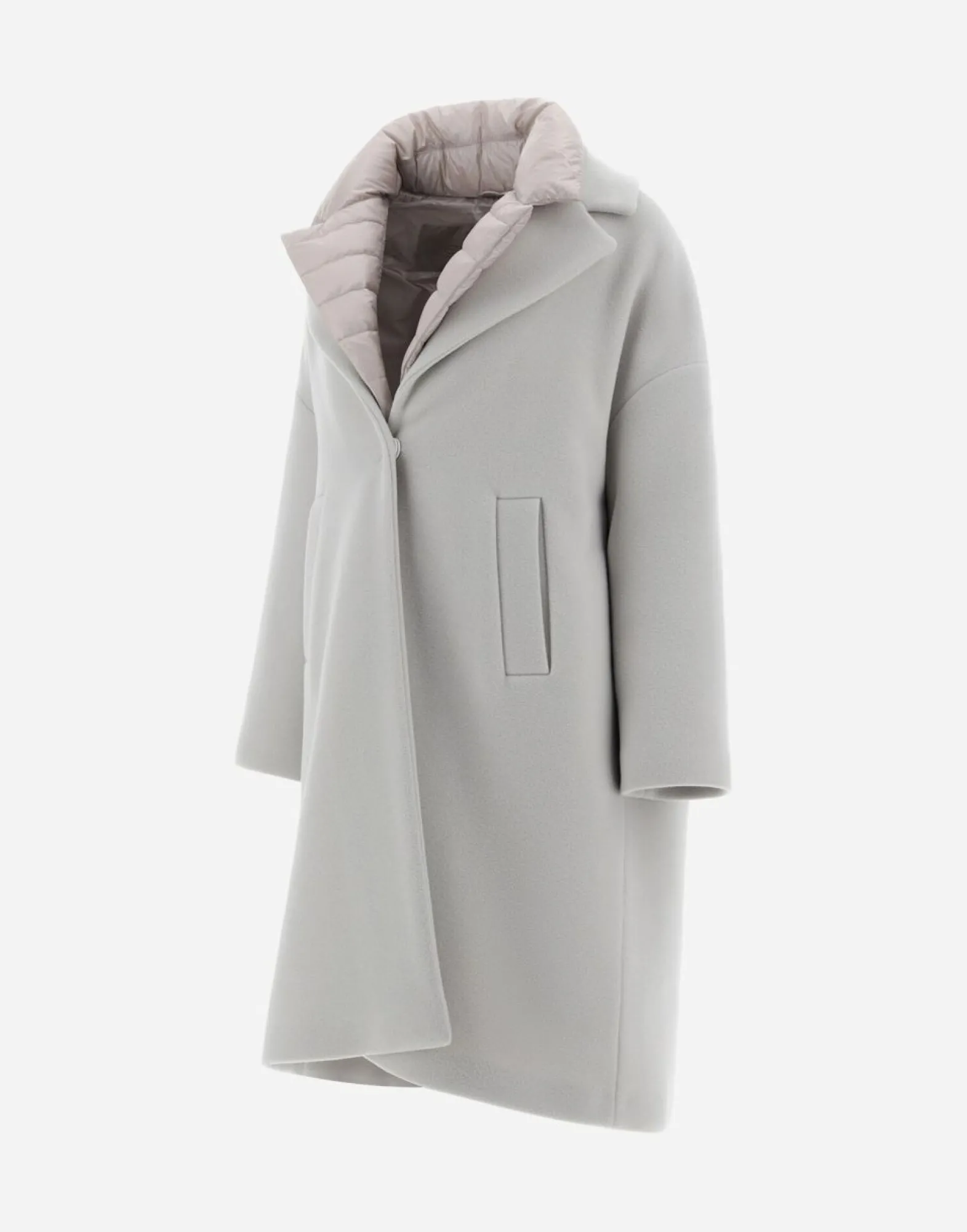 Herno Resort Coat In Modern Double & Nylon Ultralight