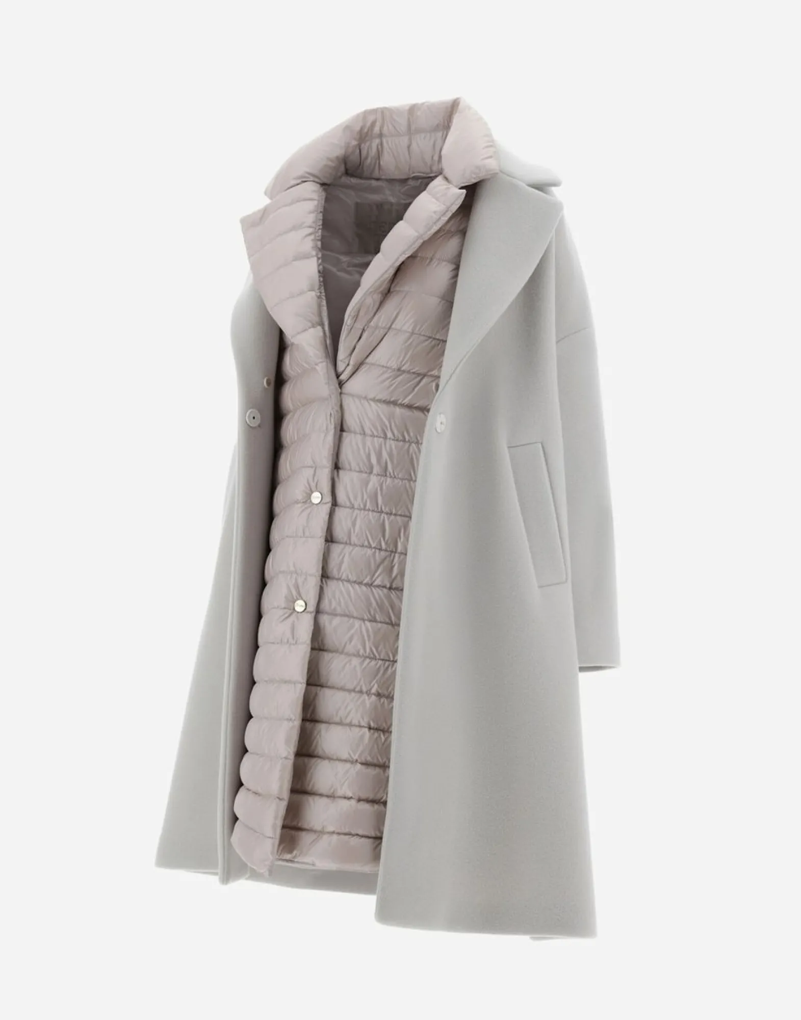 Herno Resort Coat In Modern Double & Nylon Ultralight