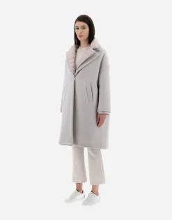 Herno Resort Coat In Modern Double & Nylon Ultralight