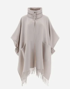 Herno Resort Poncho In Warmy & Nylon Ultralight