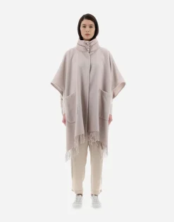 Herno Resort Poncho In Warmy & Nylon Ultralight
