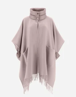 Herno Resort Poncho In Warmy & Nylon Ultralight