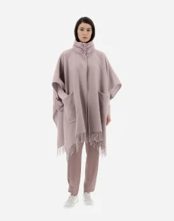Herno Resort Poncho In Warmy & Nylon Ultralight