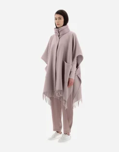 Herno Resort Poncho In Warmy & Nylon Ultralight
