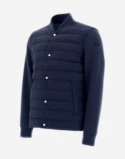 Herno Resort Shirt In Coupled Knit Effect & Light Nylon Stretch