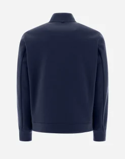 Herno Resort Shirt In Coupled Knit Effect & Light Nylon Stretch