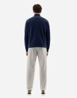 Herno Resort Shirt In Coupled Knit Effect & Light Nylon Stretch