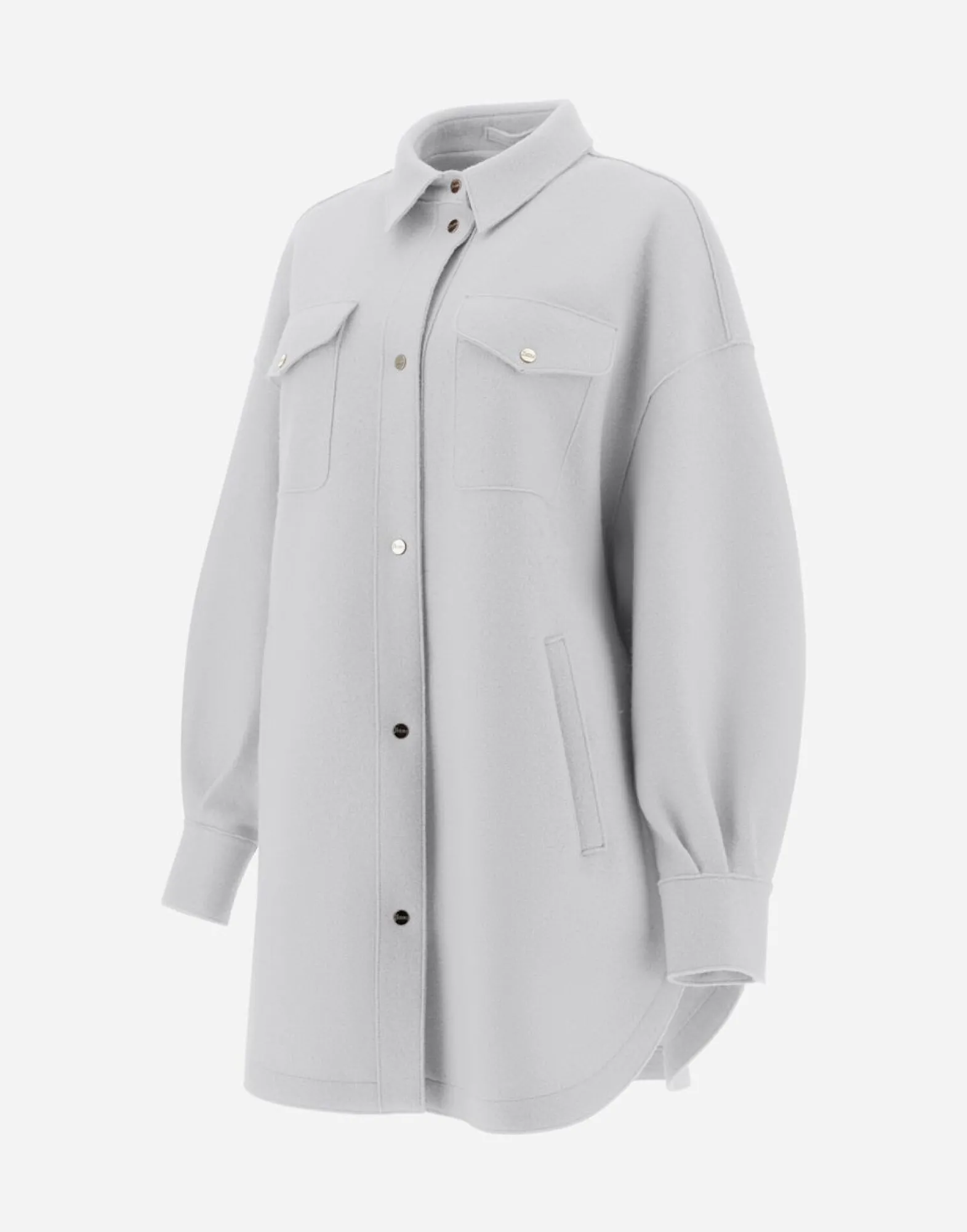 Herno Resort Shirt In Light Boiled Wool